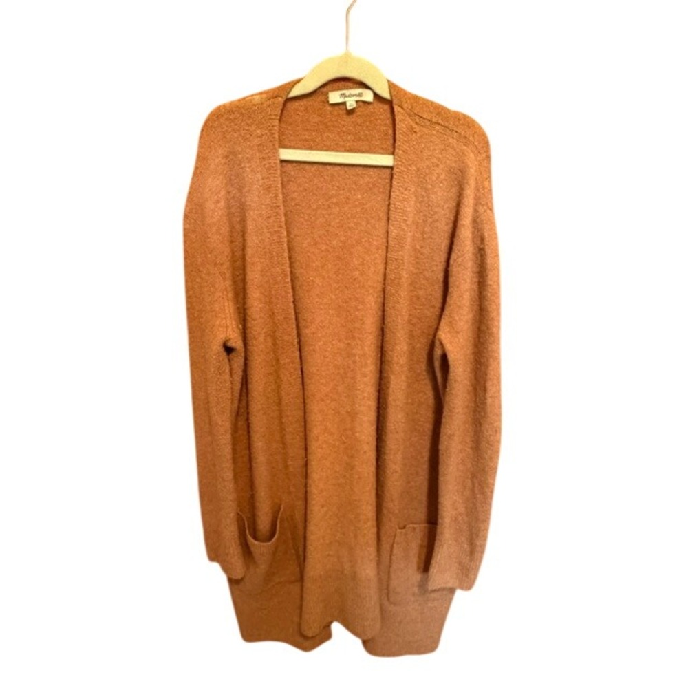 Madewell Kent Cardigan Sweater Womens XS Rust Brown Merino Wool Alpaca Blend